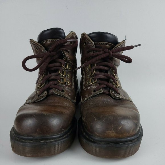 Dr Martens 8697 Brown Leather Boots Mens Size 7 (Womens 8.5) Made in England - Picture 2 of 12